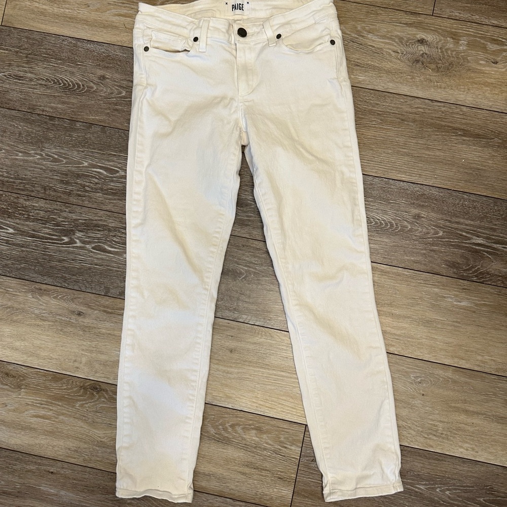 PAIGE Kylie Crop White Jeans